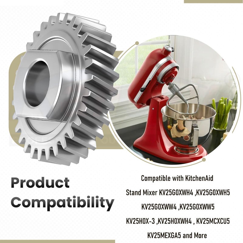 Karbay 9706529 W11086780 Replacement Gear Parts for Worm 9703543 1094120 9703543 AH774065 EA774065 PS774065 WP9706529 with the 9709511 Gasket and 9703680 Circlip - Image 3